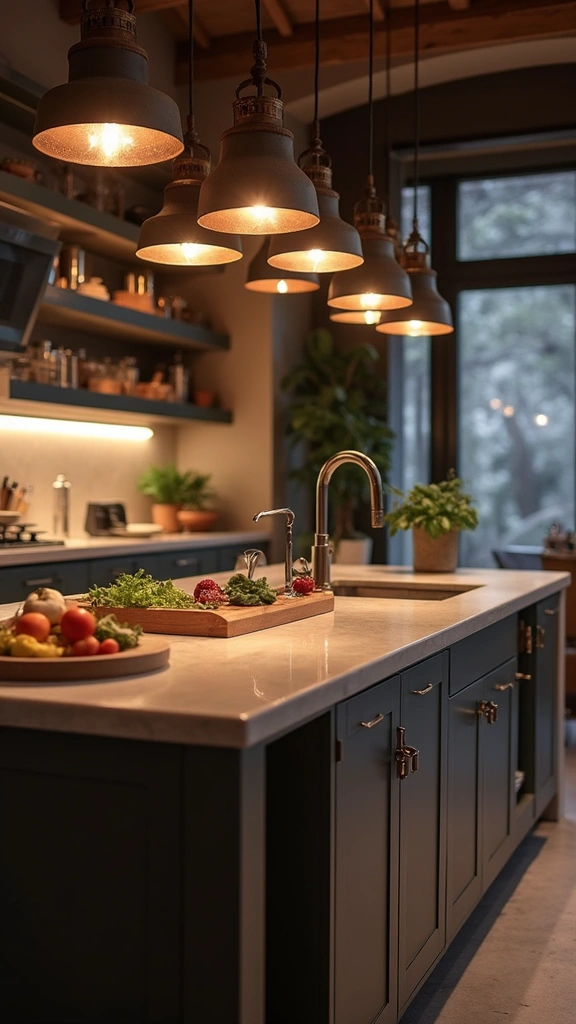 20 Modern Lighting Ideas That Will Instantly Elevate Your Home Decor (You Won't Believe #15!) - 2. Pendant Lighting Over Kitchen Islands