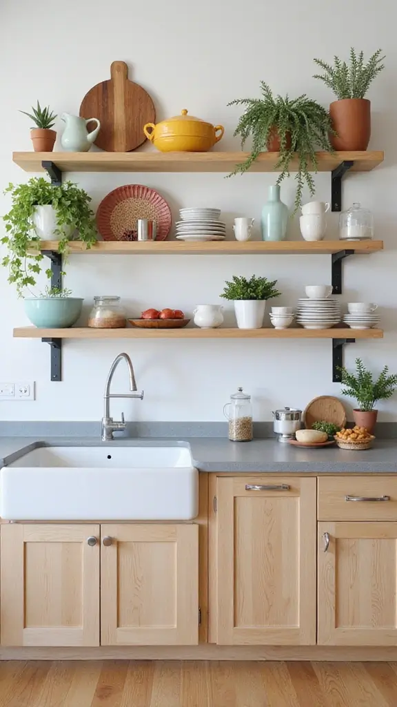 40 Small House Interior Design Ideas That Maximize Space - 3. Floating Shelves for Storage