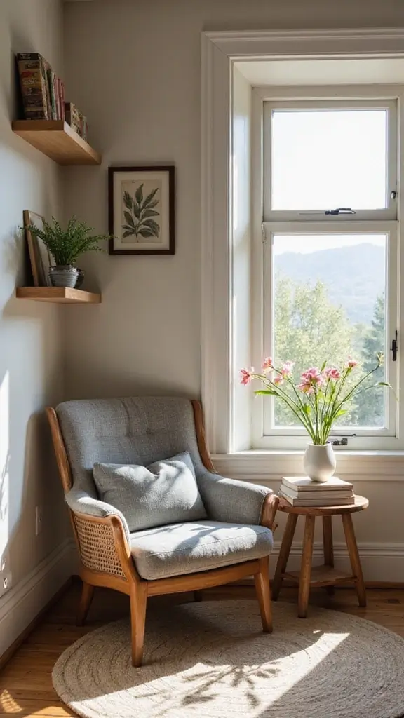 40 Small House Interior Design Ideas That Maximize Space - 33. Create a Cozy Reading Nook