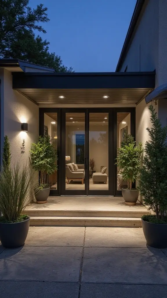 41 Car Porch Design Modern Ideas for a Stunning Entrance - 1. Sleek Minimalist Canopy