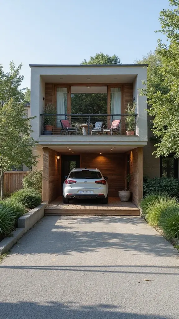 41 Car Porch Design Modern Ideas for a Stunning Entrance - 10. Multi-Functional Car Porch