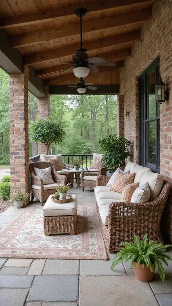 41 Car Porch Design Modern Ideas for a Stunning Entrance - 16. Integrated Outdoor Living Space