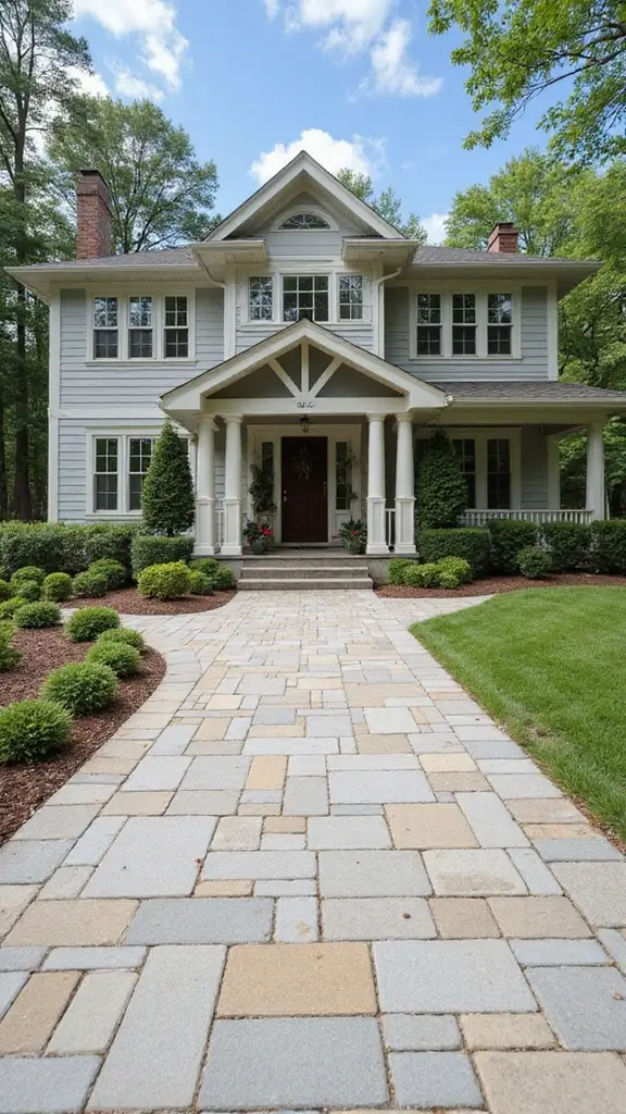 41 Car Porch Design Modern Ideas for a Stunning Entrance - 21. Stylish Driveway Integration