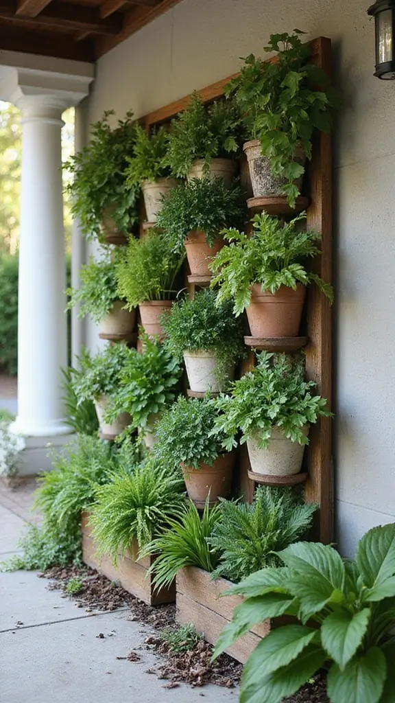 41 Car Porch Design Modern Ideas for a Stunning Entrance - 25. Vertical Garden Carport