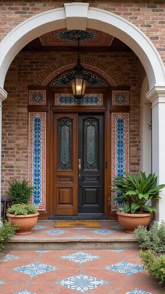 41 Car Porch Design Modern Ideas for a Stunning Entrance - 26. Geometric Patterns in Design