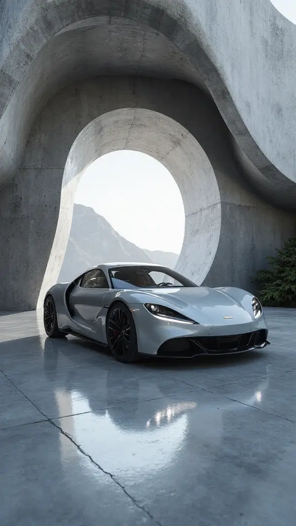 41 Car Porch Design Modern Ideas for a Stunning Entrance - 29. Futuristic Car Porch Concept