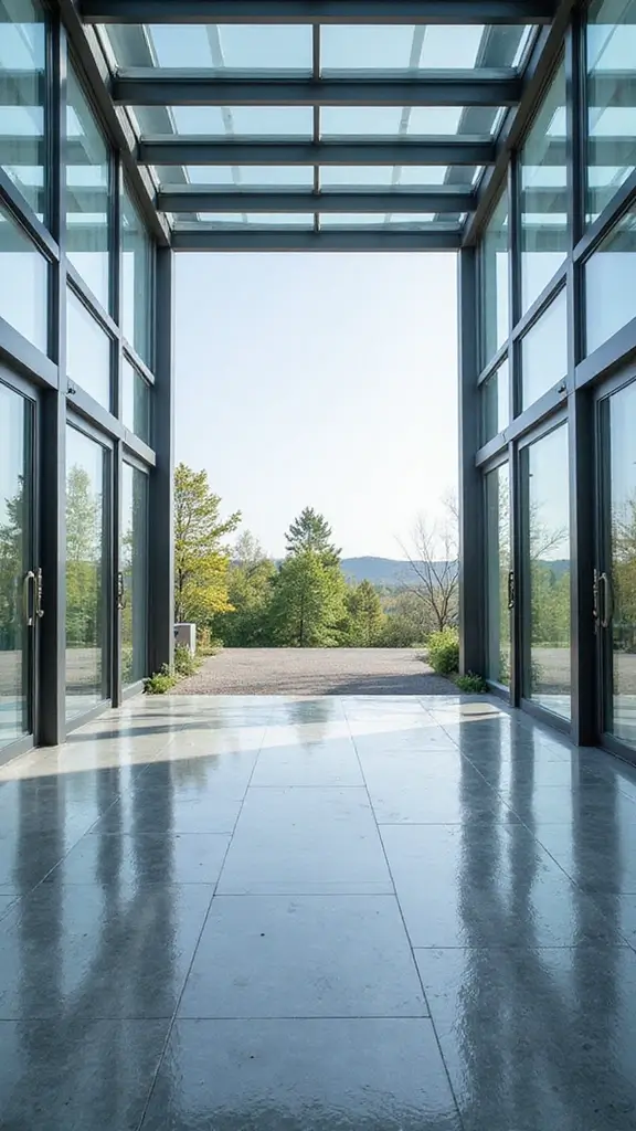 41 Car Porch Design Modern Ideas for a Stunning Entrance - 3. Modern Glass Pavilion
