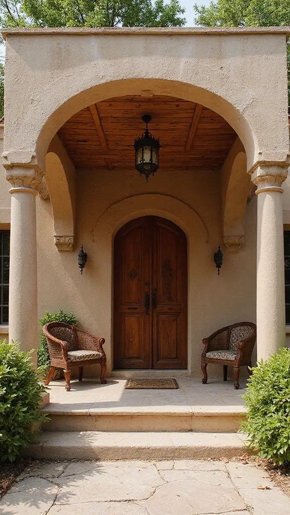 41 Car Porch Design Modern Ideas for a Stunning Entrance - 32. Cultural Inspired Car Porch