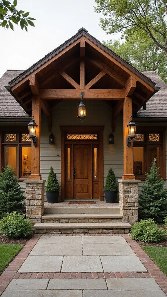 41 Car Porch Design Modern Ideas for a Stunning Entrance - 8. Vintage Charm with Modern Touch