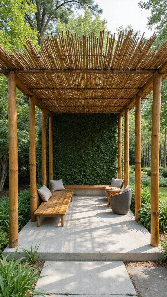 41 Car Porch Design Modern Ideas for a Stunning Entrance - 9. Sustainable Bamboo Carport
