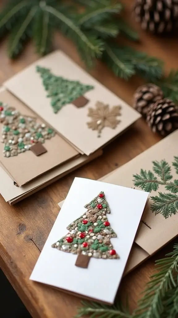 41 Christmas Home Decor Ideas That Feel Warm & Bright - 10. Eco-Friendly Christmas Cards