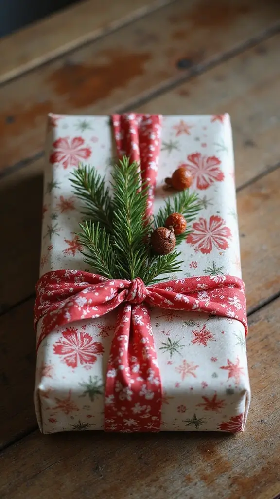 41 Christmas Home Decor Ideas That Feel Warm & Bright - 15. Furoshiki Gift Wrapping
