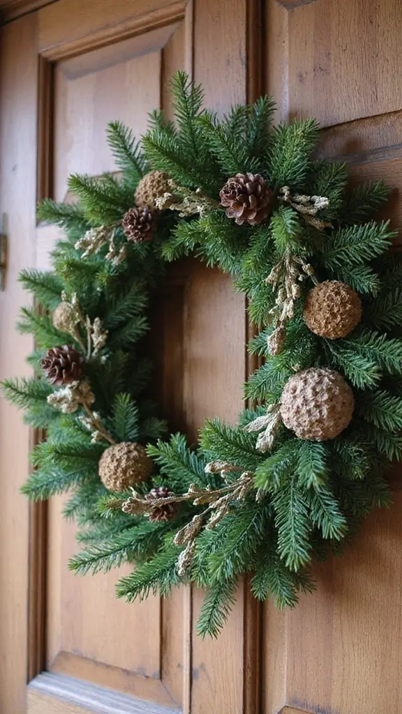 41 Christmas Home Decor Ideas That Feel Warm & Bright - 4. Natural Wreaths