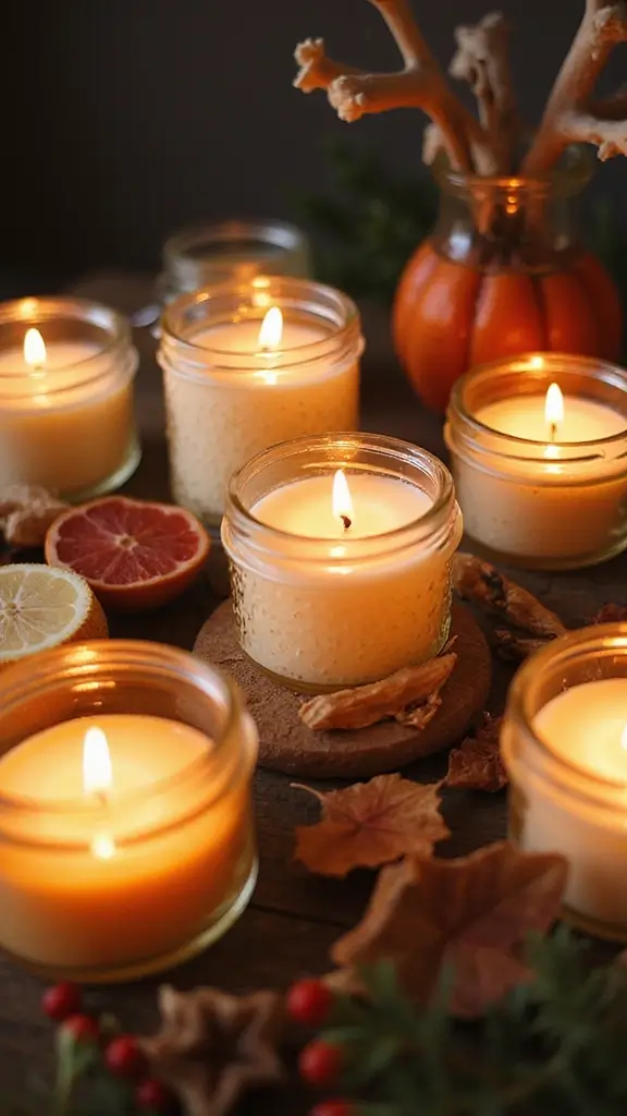 41 Christmas Home Decor Ideas That Feel Warm & Bright - 9. Homemade Scented Candles