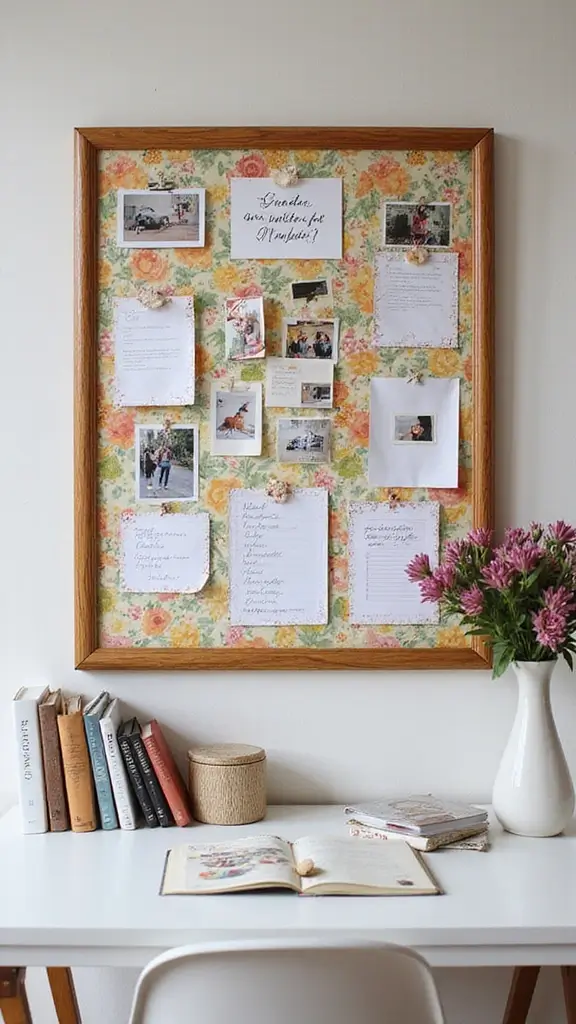 41 DIY Crafts for Home Decor That Look Expensive but Aren’t - 12. Fabric-Covered Bulletin Board