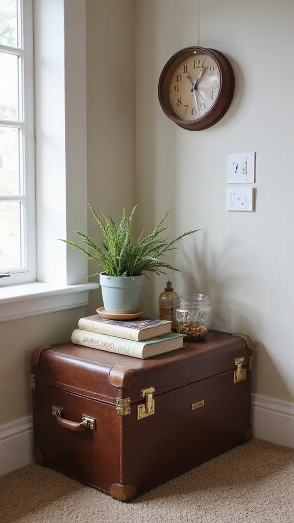 41 DIY Crafts for Home Decor That Look Expensive but Aren’t - 21. Vintage Suitcase Table