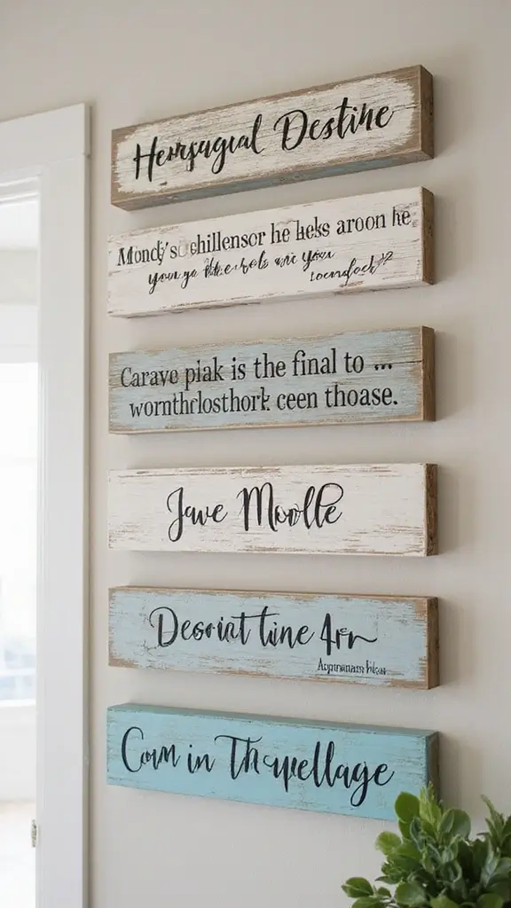 41 DIY Crafts for Home Decor That Look Expensive but Aren’t - 40. Painted Wooden Signs