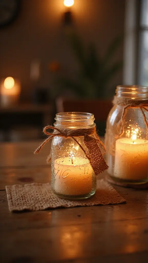 41 Dollar Tree DIY Home Decor Ideas That Look Expensive - 1. Elegant Glass Jar Candle Holders