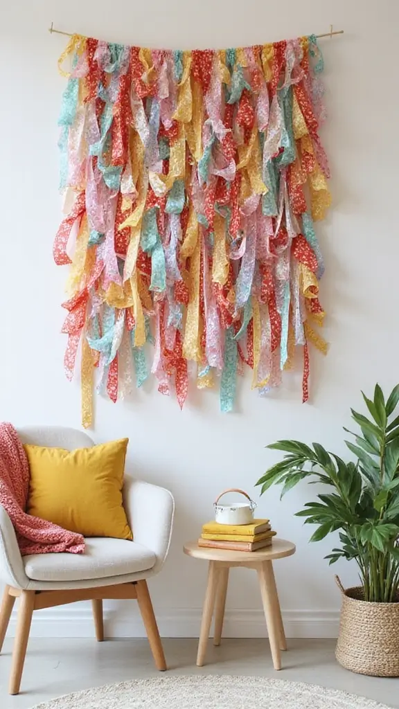 41 Dollar Tree DIY Home Decor Ideas That Look Expensive - 19. Chic Ribbon Wall Art