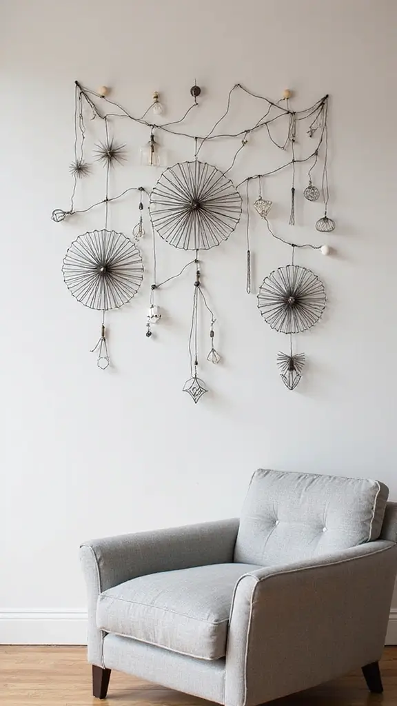 41 Dollar Tree DIY Home Decor Ideas That Look Expensive - 35. Creative Wire Art