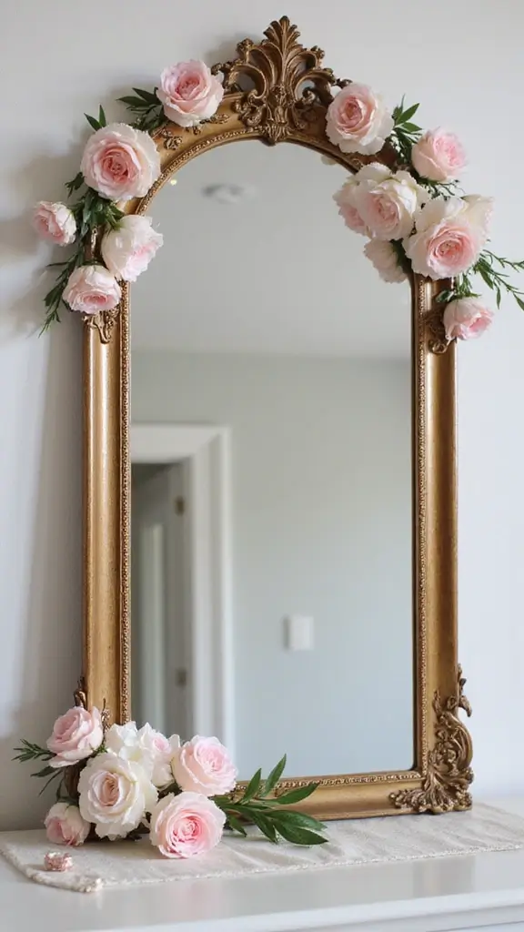 41 Dollar Tree DIY Home Decor Ideas That Look Expensive - 4. Glamorous Mirror Frame Makeover