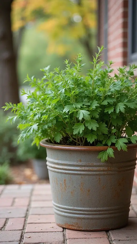 41 Fall Front Door Decor Ideas That Make a Statement - 15. Herbs and Spices Planter