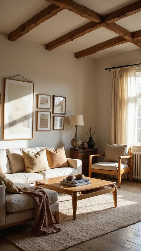 41 Half Vaulted Ceiling Living Room Ideas That Impress - 13. Warm Earthy Tones