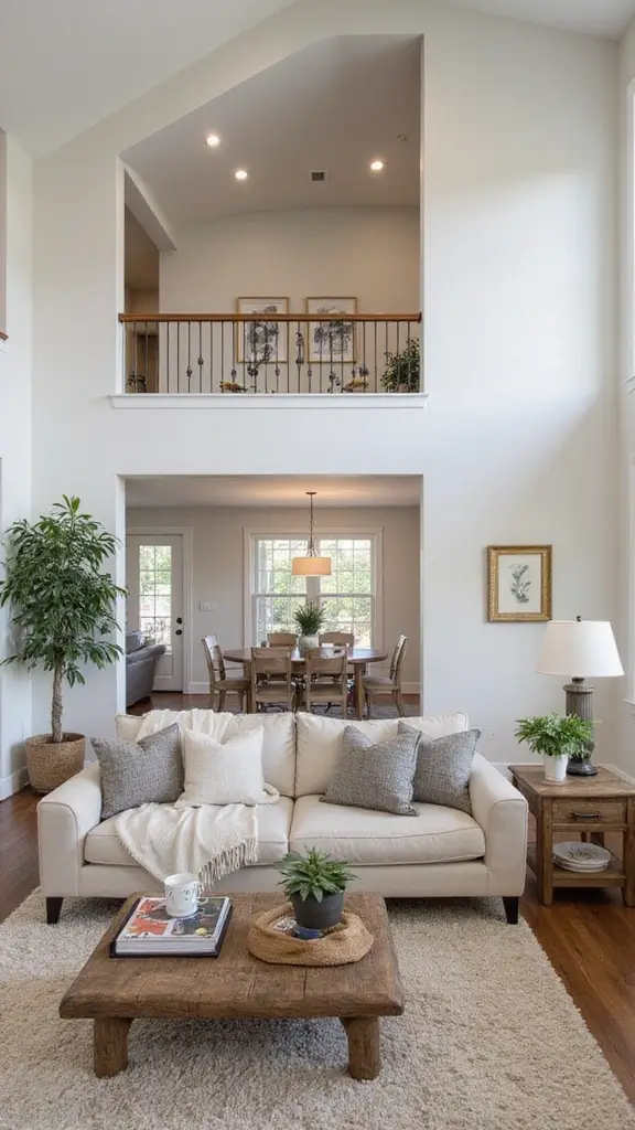 41 Half Vaulted Ceiling Living Room Ideas That Impress - 16. Open Concept Flow