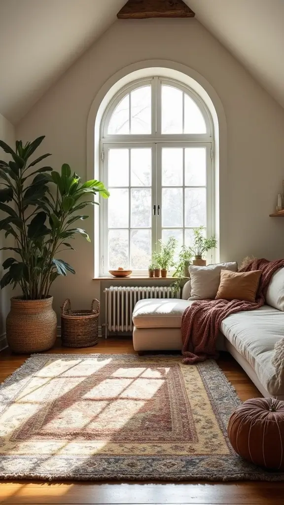 41 Half Vaulted Ceiling Living Room Ideas That Impress - 33. Layered Rugs