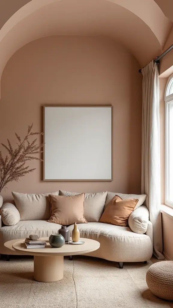 41 Half Vaulted Ceiling Living Room Ideas That Impress - 37. Visual Flow with Colors