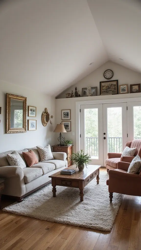 41 Half Vaulted Ceiling Living Room Ideas That Impress - 40. Personalized Touches