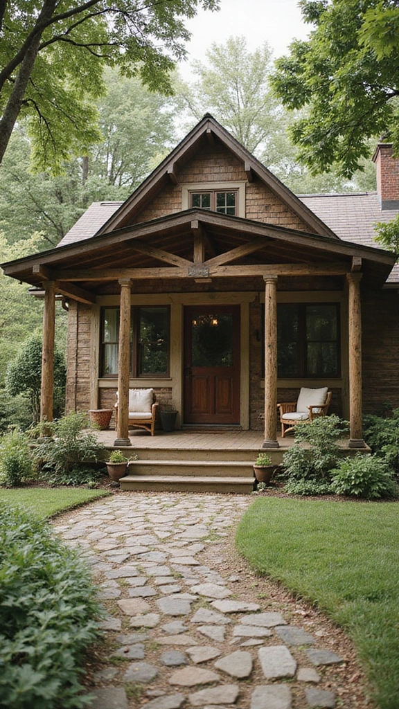 41 House with Wrap Around Porch Designs That Feel Timeless - 2. Rustic Farmhouse Retreat