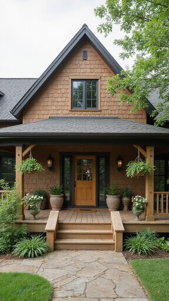 41 House with Wrap Around Porch Designs That Feel Timeless - 25. Eco-Friendly Designs