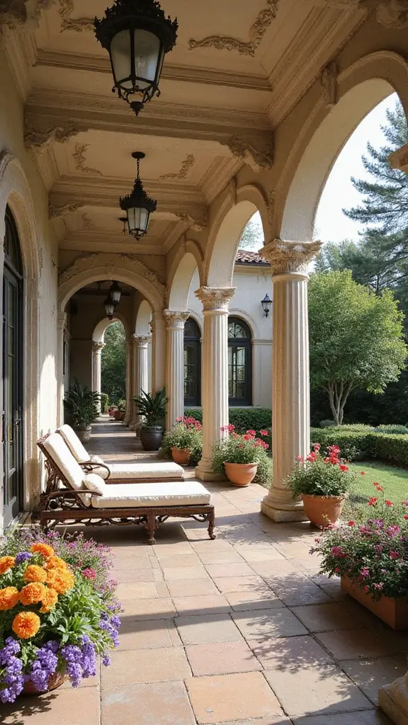 41 House with Wrap Around Porch Designs That Feel Timeless - 26. Luxurious Mediterranean Villa