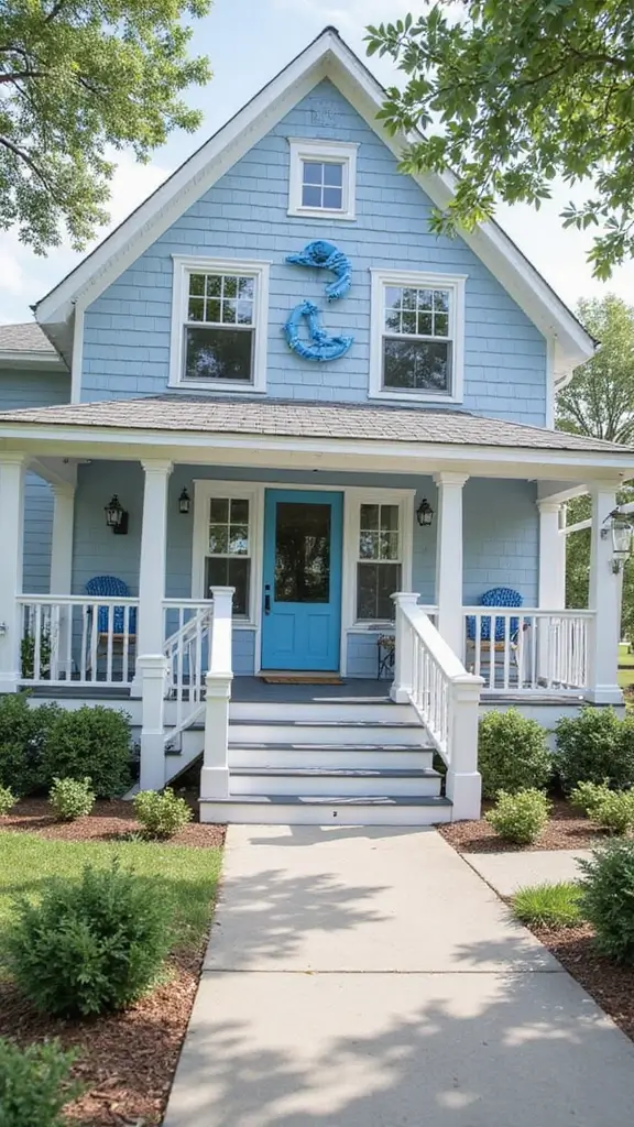 41 House with Wrap Around Porch Designs That Feel Timeless - 3. Coastal Cottage Elegance