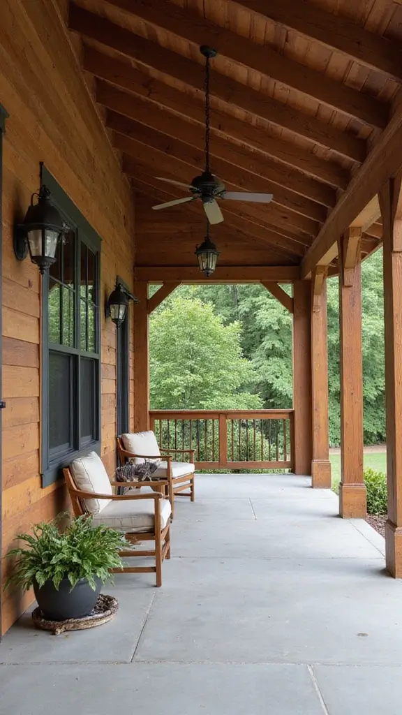 41 House with Wrap Around Porch Designs That Feel Timeless - 37. Chic Modern Craftsman