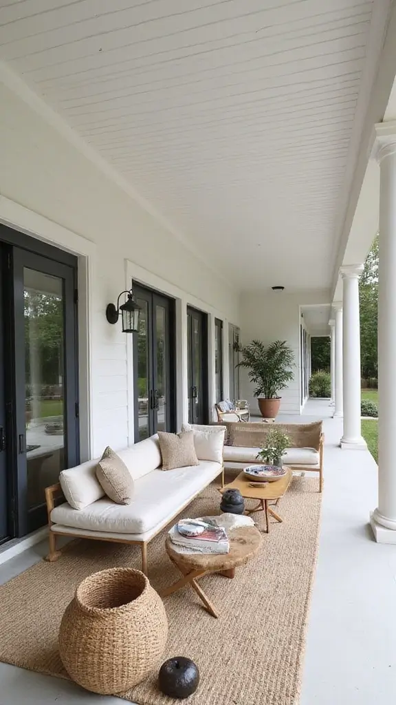41 House with Wrap Around Porch Designs That Feel Timeless - 4. Modern Minimalist Vibes