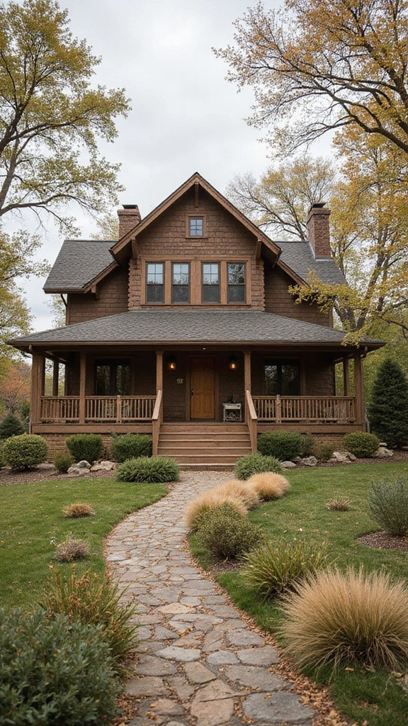 41 House with Wrap Around Porch Designs That Feel Timeless - 9. Prairie Style Serenity