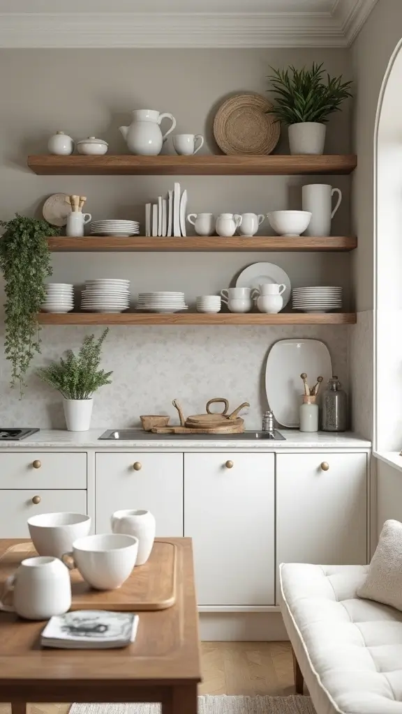 41 Modern House Design Interior Ideas for a Luxe Look - 30. Open Shelving