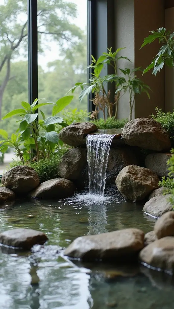 41 Modern House Design Interior Ideas for a Luxe Look - 34. Indoor Water Features