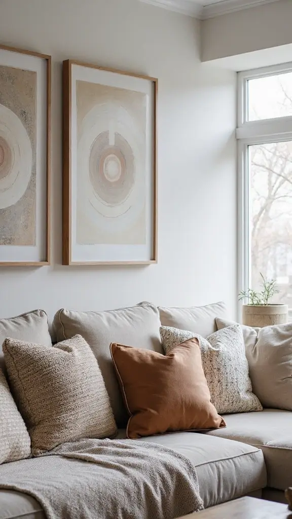 41 Modern Luxury Living Room Interior Design That Feels Effortless - 13. Chic Throw Pillows