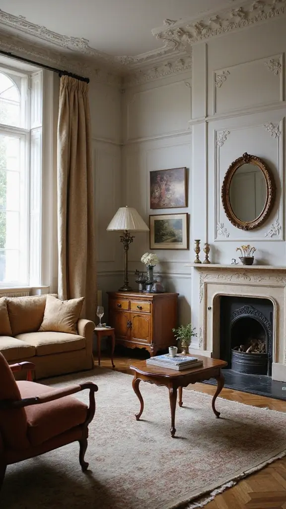 41 Modern Luxury Living Room Interior Design That Feels Effortless - 18. Vintage Finds