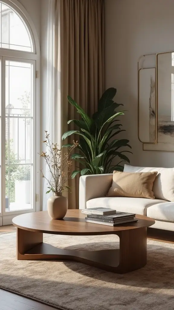 41 Modern Luxury Living Room Interior Design That Feels Effortless - 20. Unique Coffee Tables