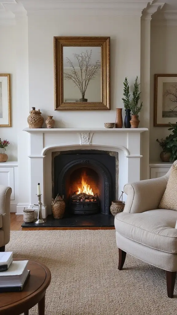 41 Modern Luxury Living Room Interior Design That Feels Effortless - 32. Cozy Fireplaces