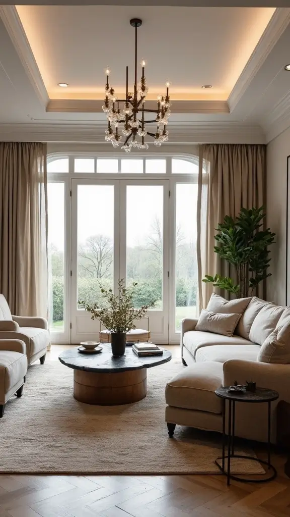 41 Modern Luxury Living Room Interior Design That Feels Effortless - 34. Transitional Style