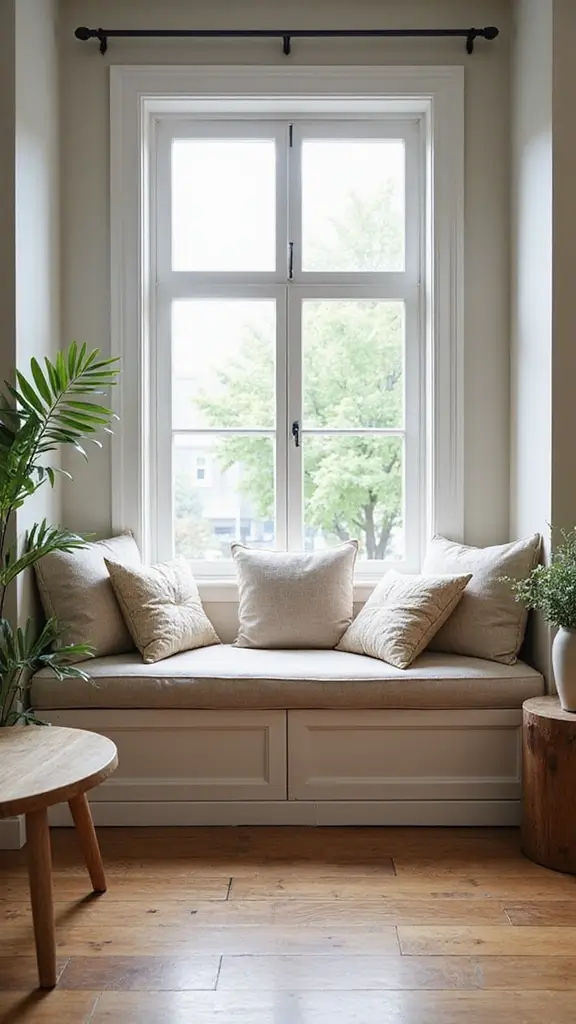 41 Modern Luxury Living Room Interior Design That Feels Effortless - 39. Cozy Window Seats