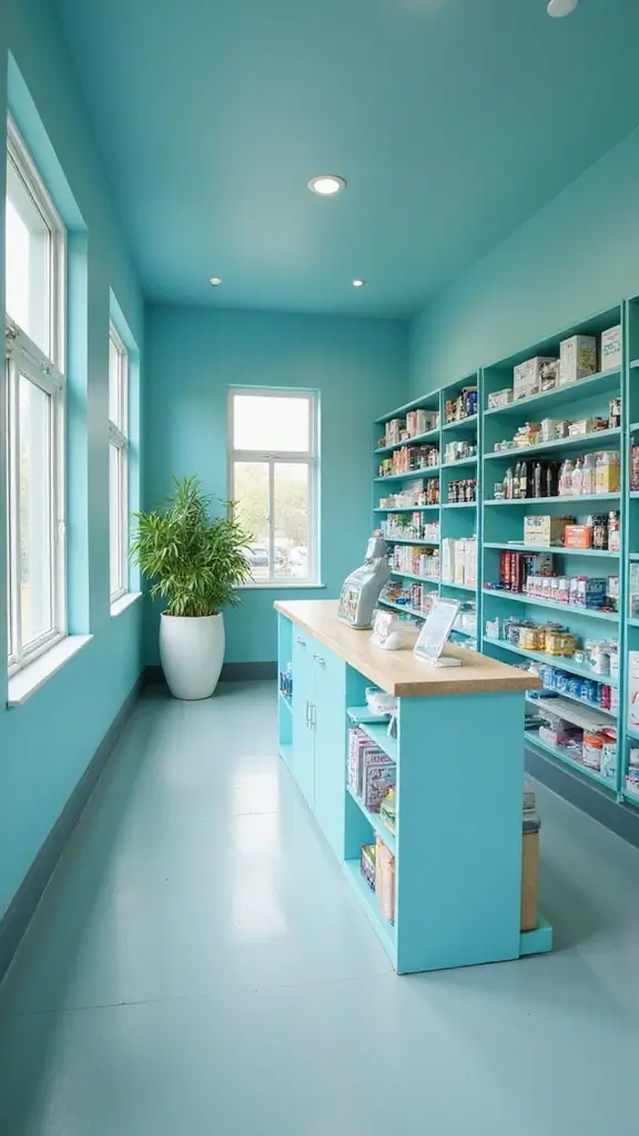 41 Pharmacy Design Interior Modern Concepts That Attract Customers - 10. Color Psychology in Design