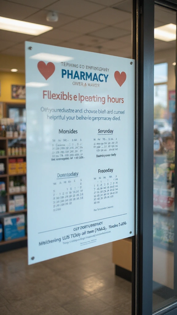 41 Pharmacy Design Interior Modern Concepts That Attract Customers - 24. Flexible Operating Hours