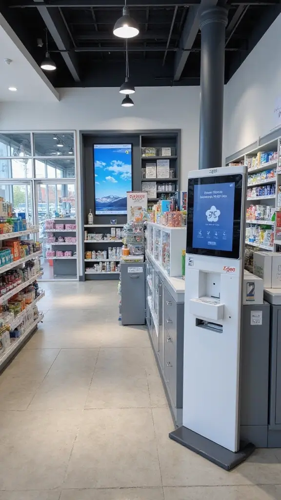 41 Pharmacy Design Interior Modern Concepts That Attract Customers - 4. Smart Technology Integration