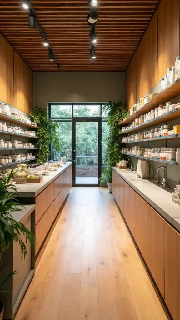 41 Pharmacy Design Interior Modern Concepts That Attract Customers - 5. Sustainable Materials Usage